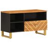 vidaXL Sj&oacute;nvarpssk&aacute;pur Br&uacute;nn & Svartur 80x33,5x46 cm Mang&oacute;vi&eth;ur