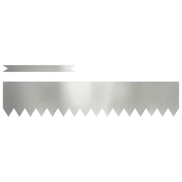 vidaXL Gar&eth;ja&eth;ar 30 pcs Silfur 100 x 0.05 x 20 cm Galvaniserad st&aacute;l