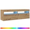 vidaXL sj&oacute;nvarpssk&aacute;pur me&eth; LED lj&oacute;sum 120x35x40 cm Hanna&eth;ur vi&eth;ur