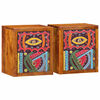 vidaXL Noat&ouml;flu sk&aacute;pur 2 pcs Br&uacute;nn 35 x 30 x 40 cm Hrein akas&iacute;utr&eacute;