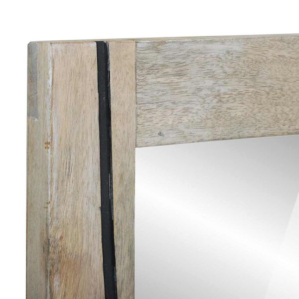 vidaXL Ba&eth;herbergisspegill me&eth; spegli Br&uacute;nn 70 x 50 x 2,5 cm