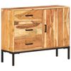 vidaXL Skenkur 88x30x73 cm Gegnheill Akas&iacute;uvi&eth;ur