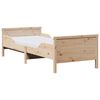 vidaXL Ramsv&iacute;k me&eth; d&yacute;nu me&eth; h&ouml;fu&eth;gafl Br&uacute;nn 80 x 200 cm Solid furuhikk