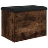 vidaXL Geymslubekkur Reykt&oacute;na Eikarlitur 62x42x45 cm Samsettur Vi&eth;ur