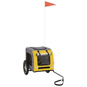 vidaXL G&aelig;lud&yacute;rakerra fyrir Hj&oacute;l Gul og Gr&aacute; Oxfordefni og J&aacute;rn