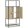 vidaXL Highboard Sonoma Eik 68x35x139 cm Hannaður viður og málmur