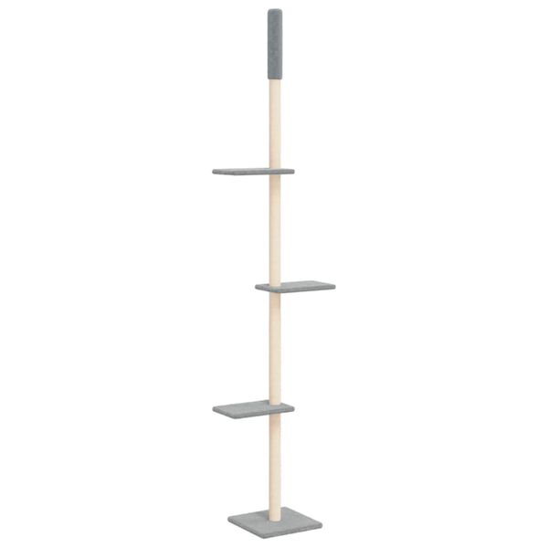 vidaXL g&oacute;lf til loft kattatr&eacute; lj&oacute;sgr&aacute;tt 267,5-297,5 cm