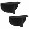 vidaXL Vegghylla 2 pcs Svartur 38 x 19 x 19 cm Samsettur vi&eth;ur