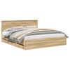 vidaXL Ramsv&iacute;k me&eth; sk&uacute;ffu Sonoma Eik 200 x 200 cm Verkfr&aelig;&eth;ilegt tr&eacute;