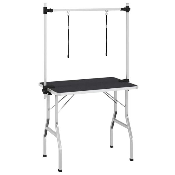 vidaXL Bað- og snyrtiborð fyrir hunda, ketti, gæludýr Stillanleg 2 ólar