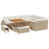 vidaXL Gar&eth;s&oacute;fa sett 12 pcs Drapplita&eth;ur p&oacute;l&yacute;rattan