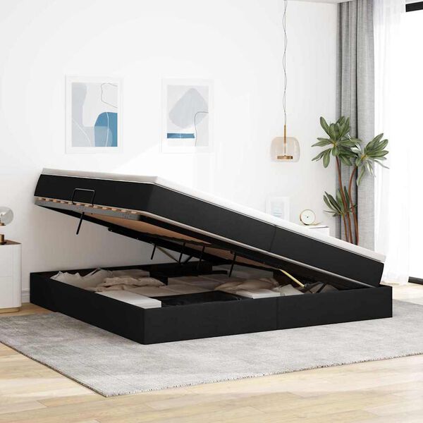 vidaXL R&uacute;m me&eth; geymslur&yacute;mi og d&yacute;nu Svartur 200 x 200 cm P&oacute;l&yacute;ester