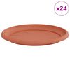vidaXL Hringlaga bl&oacute;mask&aacute;lar 24 pcs Ekkert Rautt &Oslash; 27 x 2,5 cm Plast