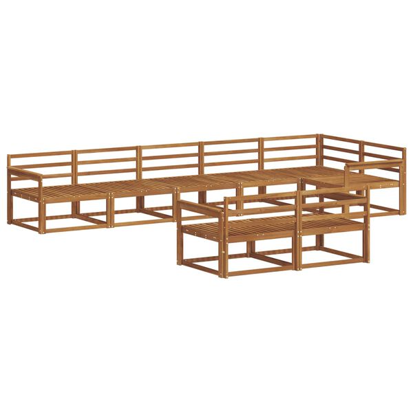 vidaXL &Uacute;ti s&oacute;fasett 8 pcs N&aacute;tt&uacute;rulegur Hrein akas&iacute;utr&eacute;