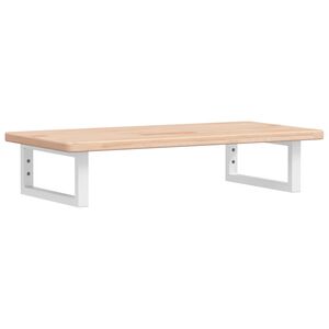 vidaXL Veggfest Handlaugarhilla Stál og Gegnheil Eik