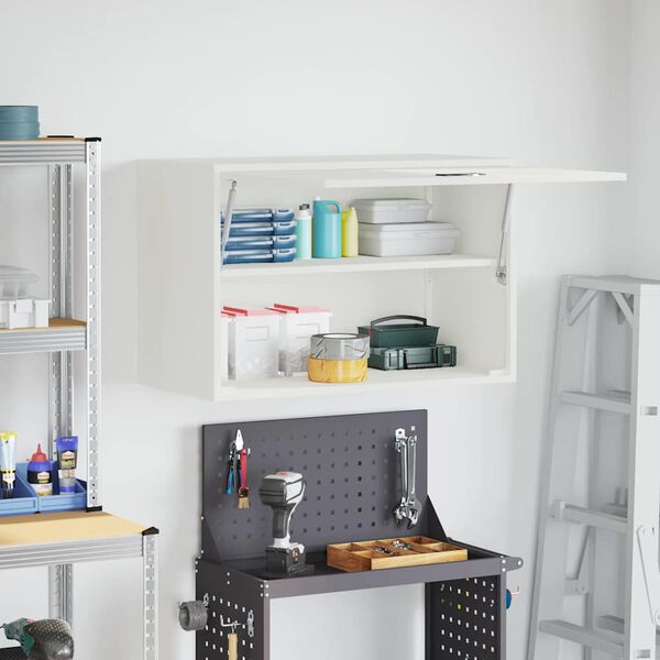 vidaXL Veggskaur fyrir b&iacute;lsk&uacute;r Hv&iacute;tt 80 x 40 x 53 cm Duftlita&eth;ur st&aacute;l