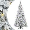 vidaXL Gervi hengdu j&oacute;latr&eacute; me&eth; 300 LED Hv&iacute;tt 240 cm PE og PVC