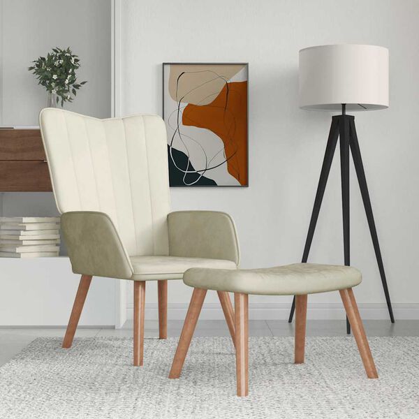 vidaXL Sl&ouml;kunarst&oacute;ll me&eth; F&oacute;tskemli Rj&oacute;mahv&iacute;tt Flauel