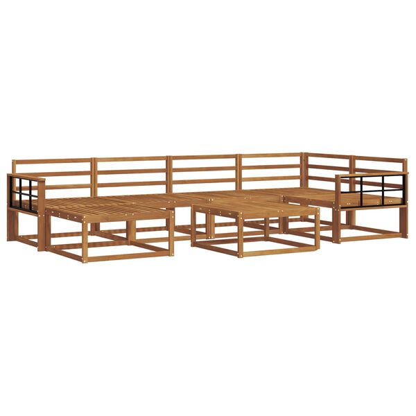 vidaXL &Uacute;ti s&oacute;fasett 7 pcs N&aacute;tt&uacute;rulegur Hrein akas&iacute;utr&eacute;