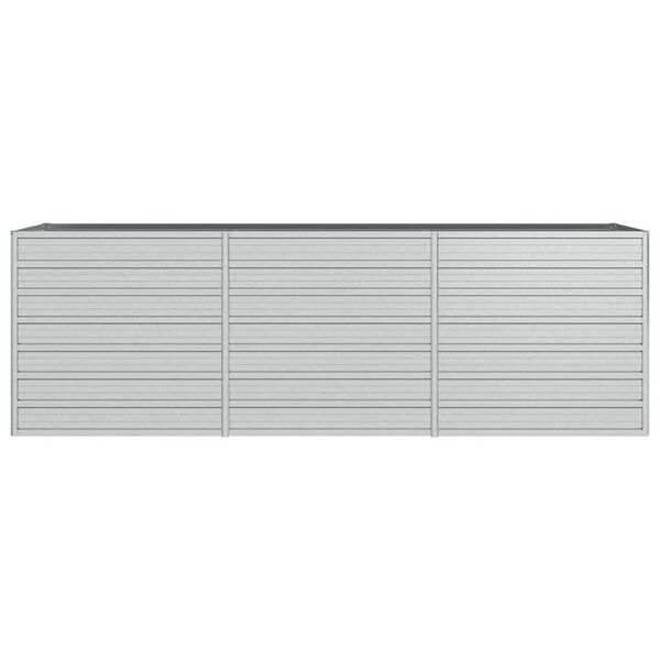 vidaXL Upph&aelig;kka&eth; Bl&oacute;maker 240x80x77 cm Sinkh&uacute;&eth;a&eth; St&aacute;l Silfur