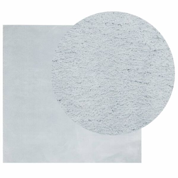 vidaXL Motta HUARTE Stutt Flos Mj&uacute;k og &THORN;vottheld Bl&aacute; 240x240 cm