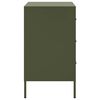 vidaXL Náttborð 2 stk. Ólífugrænn 36x39x68 cm Kaldvalsað Stál