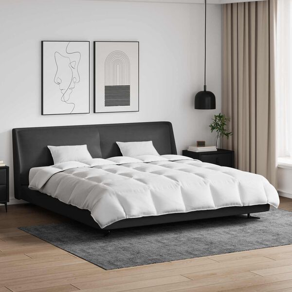 vidaXL R&uacute;mfatasett me&eth; kodda 3 pcs Hv&iacute;tt D&uacute;nfja&eth;rir