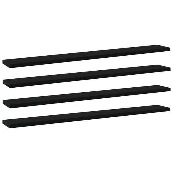 805284 vidaXL Bookshelf Boards 4 pcs Black 80x10x1,5 cm Chipboard