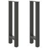 vidaXL bor&eth;f&aelig;tur antras&iacute;t 2 stk 28x(72-73) cm st&aacute;l