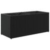 vidaXL Gar&eth;ker me&eth; 2 Pottum Svart 72x30x32 cm P&oacute;l&yacute;rattan