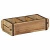 vidaXL Bakki me&eth; geymslu Br&uacute;nn 30 x 14 x 9 cm Solid endurheimt tr&eacute;