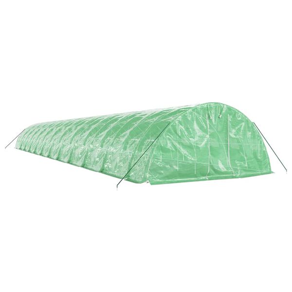 vidaXL Gr&oacute;&eth;urh&uacute;s me&eth; St&aacute;lgrind Gr&aelig;nt 120 m&sup2; 24x5x2,3 m