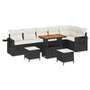 vidaXL Gar&eth;s&oacute;fa sett 9 pcs Svartur p&oacute;l&yacute;rattan