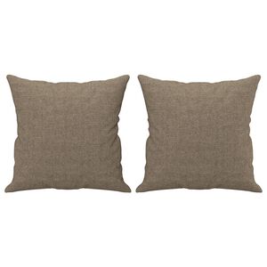 vidaXL Skrautpúðar 2 stk. Mógrár 40x40 cm Tauáklæði