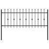 vidaXL Sp&iacute;kfence Asten Svartur 200 x 130 cm Dufth&uacute;&eth;a&eth; st&aacute;l