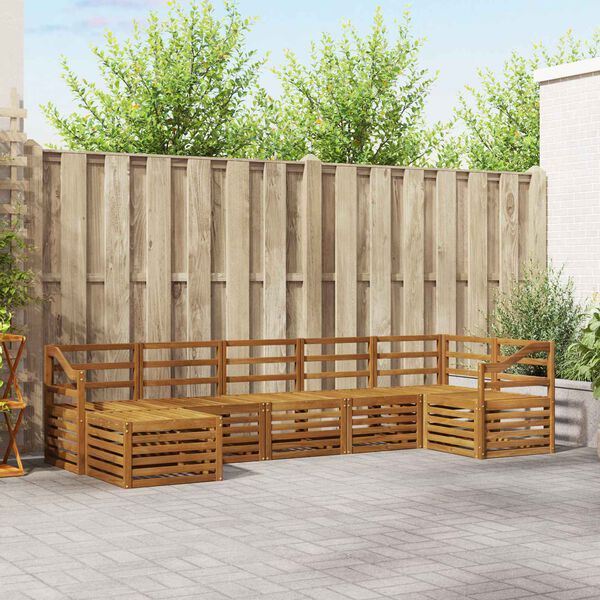 vidaXL S&oacute;fasett 7 pcs N&aacute;tt&uacute;rulegur Hrein akas&iacute;utr&eacute;