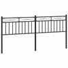 vidaXL Skiptanlegt R&uacute;mgafl &uacute;r M&aacute;lmi Svartur 180 cm