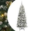 vidaXL Gervi j&oacute;latr&eacute; me&eth; 300 LED Hv&iacute;tt 180 cm PVC, Plast, St&aacute;l og PE