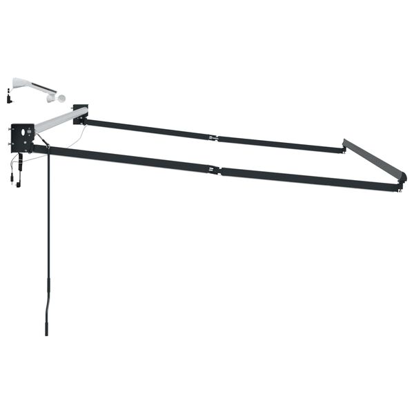 vidaXL Rafmagns afturkr&aelig;f skuggak&aacute;pugrind Antras&iacute;t 3,5 x 2,5 m &Aacute;l