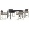 vidaXL Gar&eth;ur bor&eth;sett 5 pcs Lj&oacute;sgr&aacute;r p&oacute;l&yacute;rattan