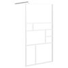 vidaXL Sturtuveggur fyrir Walk-in Sturtu 100x195 cm Hert Gler Hv&iacute;tur