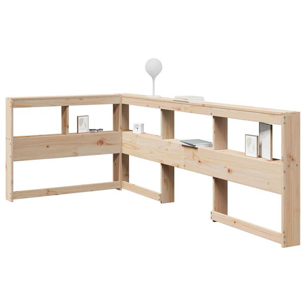 vidaXL B&oacute;kask&aacute;pur H&ouml;fu&eth;gafl L-oblike 90 cm Gegnheil Fura