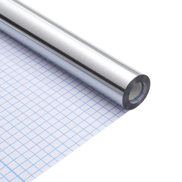 vidaXL Húsgagnasticker Annað Silfur 500 x 90 cm PET