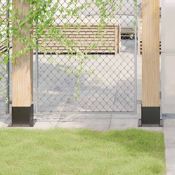 vidaXL St&ouml;&eth;ubotnar Ferkanta&eth;ir 12 stk 141x141 mm Duftlakka&eth; St&aacute;l