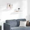 vidaXL Vegghengdar Hillur 2 stk. H&aacute;glans Hv&iacute;tar 40x23x3,8 cm MDF