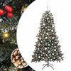 vidaXL Gervi j&oacute;latr&eacute; me&eth; 300 LED Gr&aelig;nn 180 cm PVC, plast og st&aacute;l
