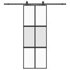 vidaXL rennihur&eth; me&eth; v&eacute;lb&uacute;na&eth;arsetti Svart 76x205 cm Hert Gler