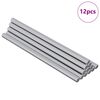 vidaXL &THORN;r&aacute;&eth;u stangir 12 pcs Silfur M6 x 120 mm M&aacute;lmur