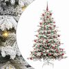 vidaXL Gervi hengdu j&oacute;latr&eacute; Me&eth; LED r&aelig;ma lj&oacute;sum Hv&iacute;tt 180 cm PE og PVC