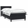vidaXL Spring r&uacute;m me&eth; d&yacute;nu Svart 80x210 cm Flauel
